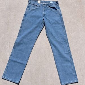New Mens Wrangler Blue Jeans 34 X 34 Relaxed Fit